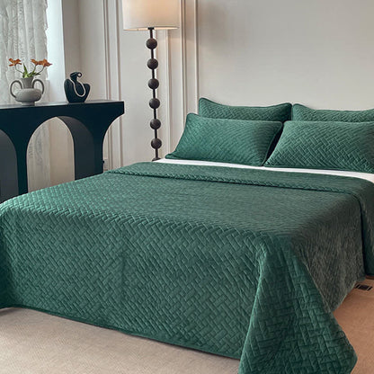 Ownkoti Solid Color Grid Quilted Coverlet - image 5