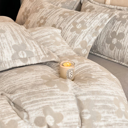 Cozy Thick Embossed Fleece Bedding Set (4PCS)  - image 10