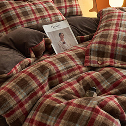 Classic Plaid Cozy Thick Bedding Set (4PCS) - image 28