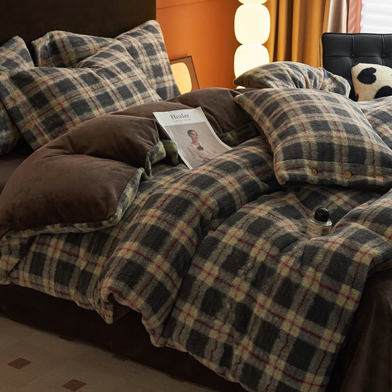 Classic Plaid Cozy Thick Bedding Set (4PCS) - image 38