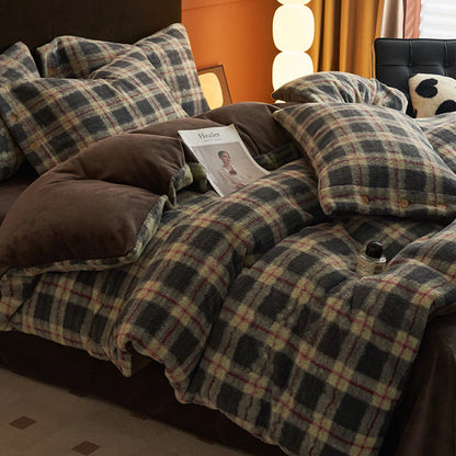 Classic Plaid Cozy Thick Bedding Set (4PCS) - image 38