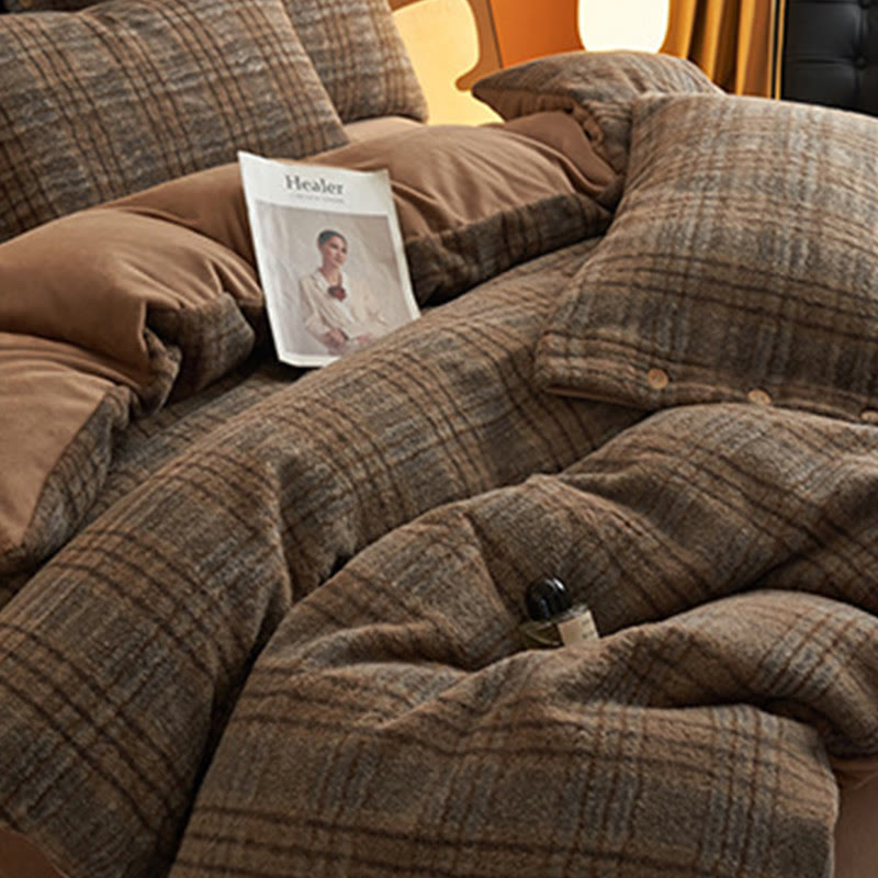 Classic Plaid Cozy Thick Bedding Set (4PCS) - image 18