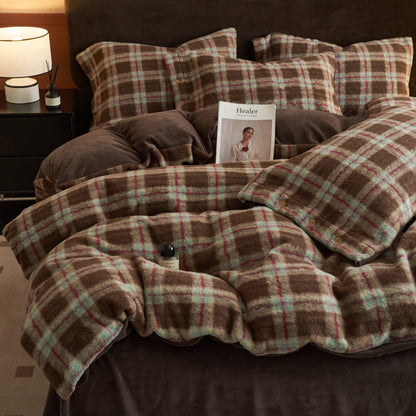 Classic Plaid Cozy Thick Bedding Set (4PCS) - image 23