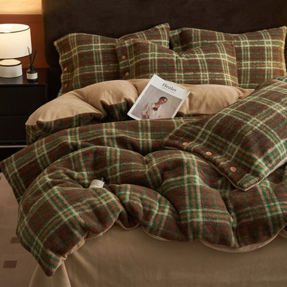 Classic Plaid Cozy Thick Bedding Set (4PCS) - image 13