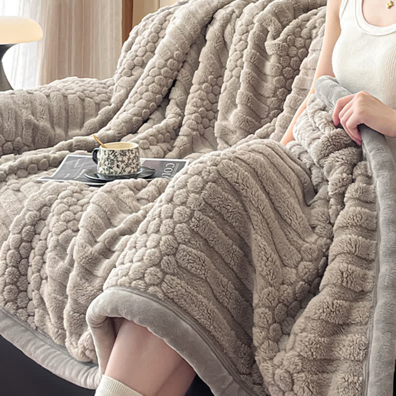 Ownkoti Geometric textured Plush Throw Blanket - image 12