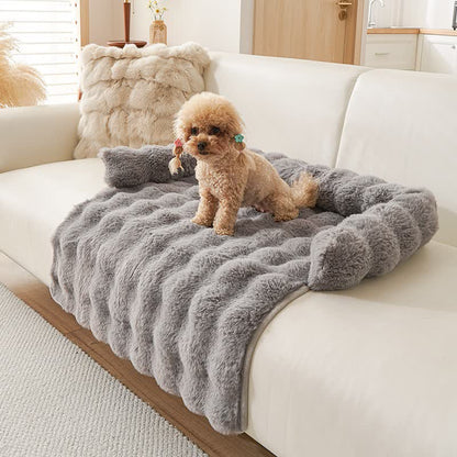 Ownkoti Solid Plush Pet Sofa Bed - Dark Gray - 29" x 29" - image 5