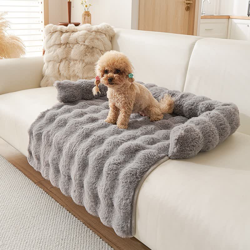 Ownkoti Solid Plush Pet Sofa Bed - Dark Gray - 29" x 29" - image 5