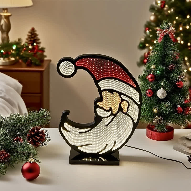 Ownkoti 3D Christmas Santa Infinity Lights - 2PCS - 2"W x 8"L x 12"H - image 0