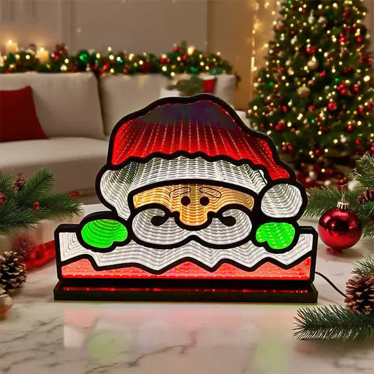 Ownkoti 3D Santa Face Christmas Night Lamp - 2PCS - 2"W x 12"L x 9"H - image 0