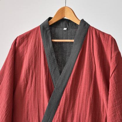 Ownkoti Minimalist Solid Cotton Gauze Kimono Robe - image 11