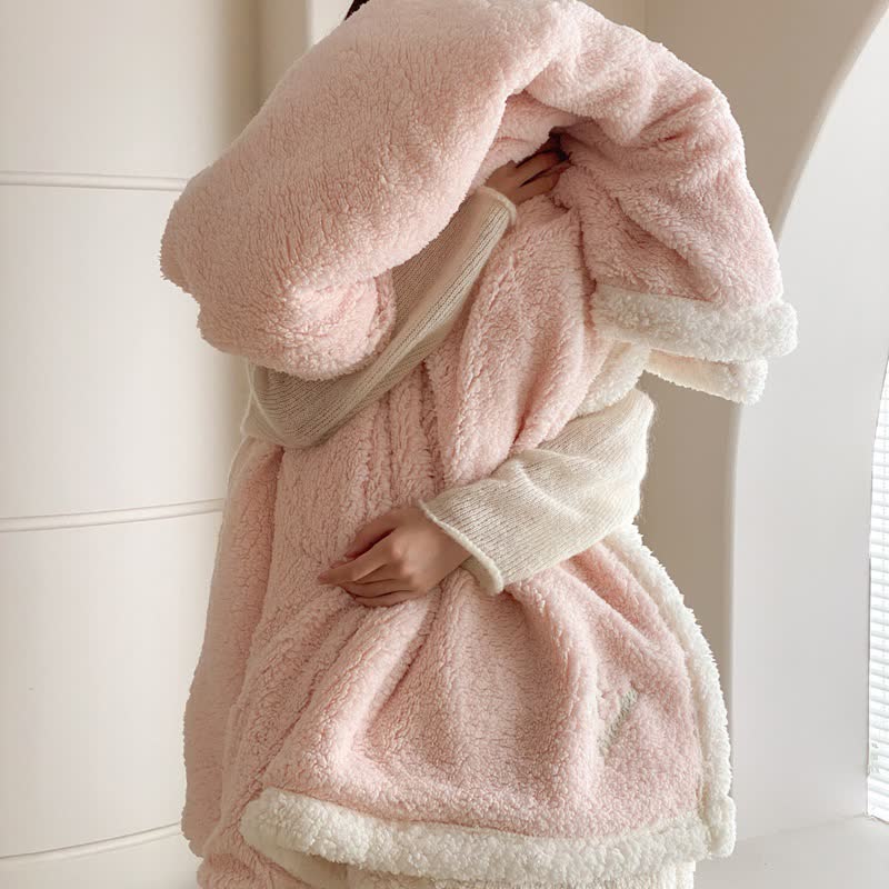 Ownkoti Bow Sherpa Reversible Throw Blanket - image 9