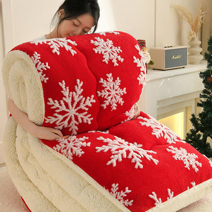 Ownkoti Snowflake Jacquard Sherpa Blanket - image 1