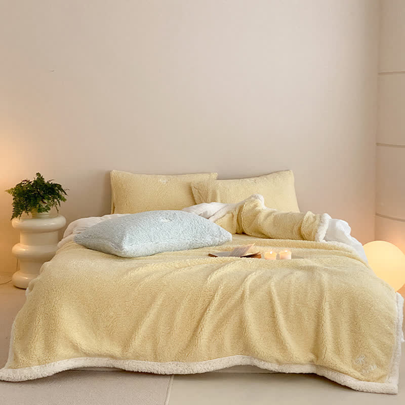 Ownkoti Bow Sherpa Reversible Throw Blanket - image 6