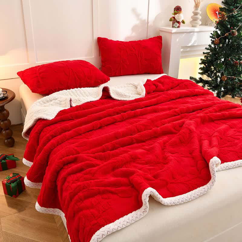 Ownkoti Leaf Textured Reversible Throw Blanket - image 0