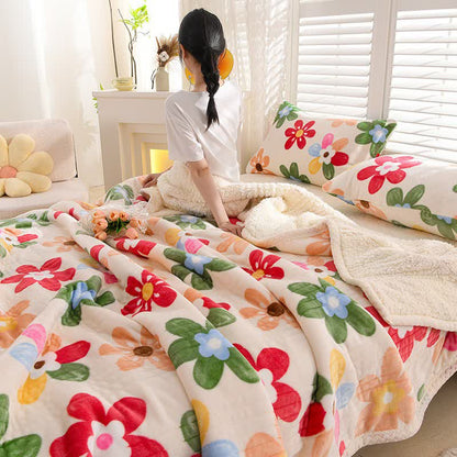 Ownkoti Colorful Floral Reversible Throw Blanket - image 2