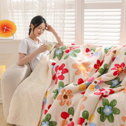 Ownkoti Colorful Floral Reversible Throw Blanket - image 3