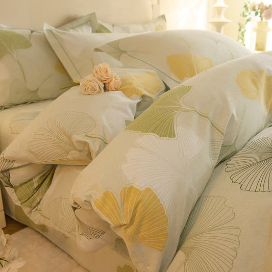Ownkoti Fresh Ginkgo Cotton Bedding Set(4PCS) - King - image 0