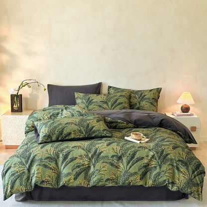 Ownkoti Botanical Brushed Cotton Bedding Set(4PCS) - image 1