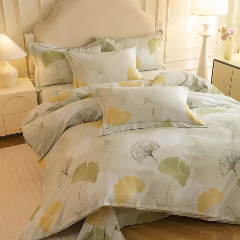 Ownkoti Fresh Ginkgo Cotton Bedding Set(4PCS) - image 1