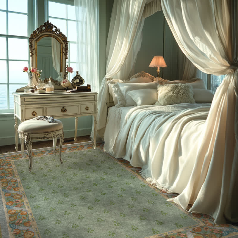 Ownkoti Refresh Green Floral Foldable Area Rug - image 1