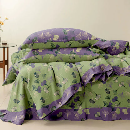 Ownkoti Ginkgo Cotton Reversible Bedding Set(4PCS) - image 6