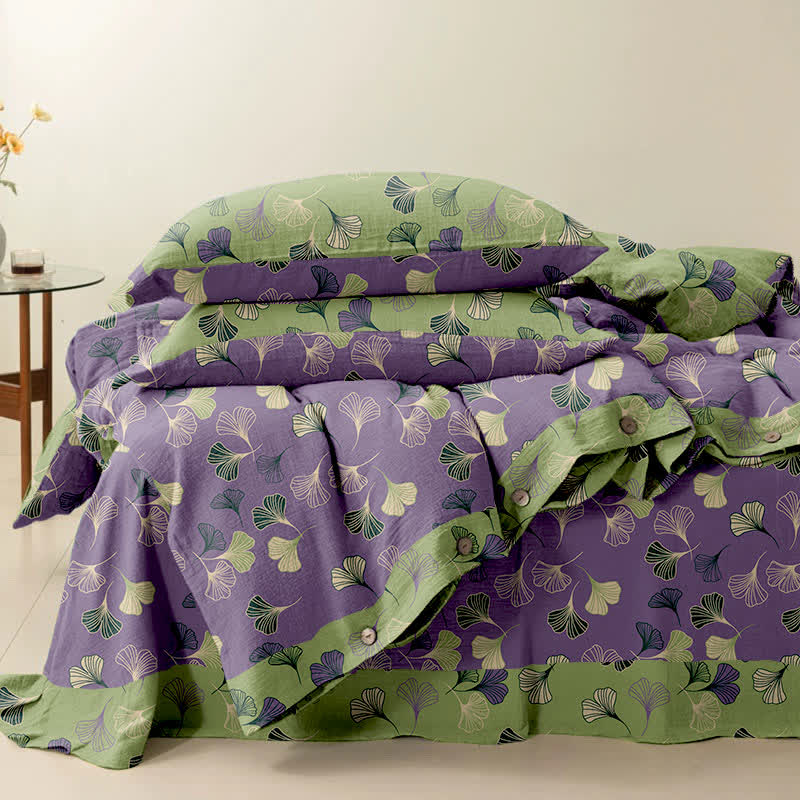 Ownkoti Ginkgo Cotton Reversible Bedding Set(4PCS) - image 2