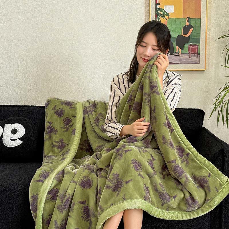 Tropical Leaf Flannel Throw Blanket - image 4