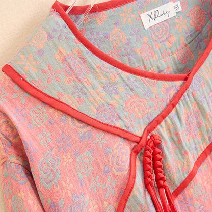 Ownkoti Plus Size Rose Cotton Gauze Nightdress - image 3