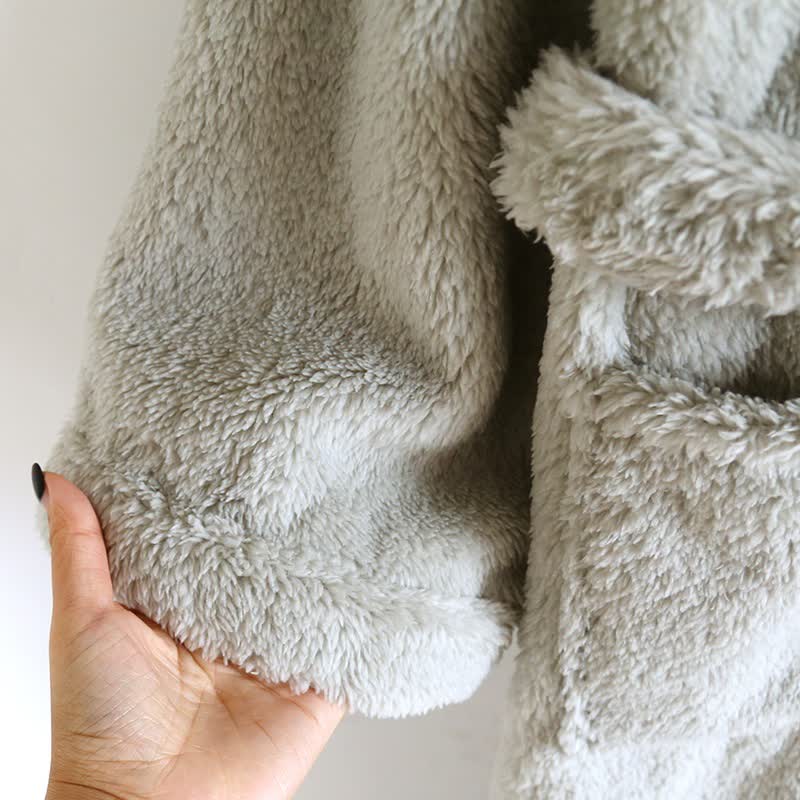 Ownkoti Matching Couple Plush Solid Robe - image 11