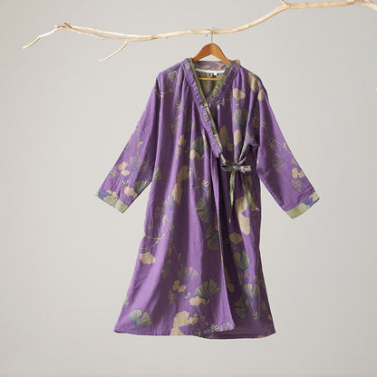 Ownkoti Ginkgo Leaf Hanfu Inspired Cotton Nightdress - image 11