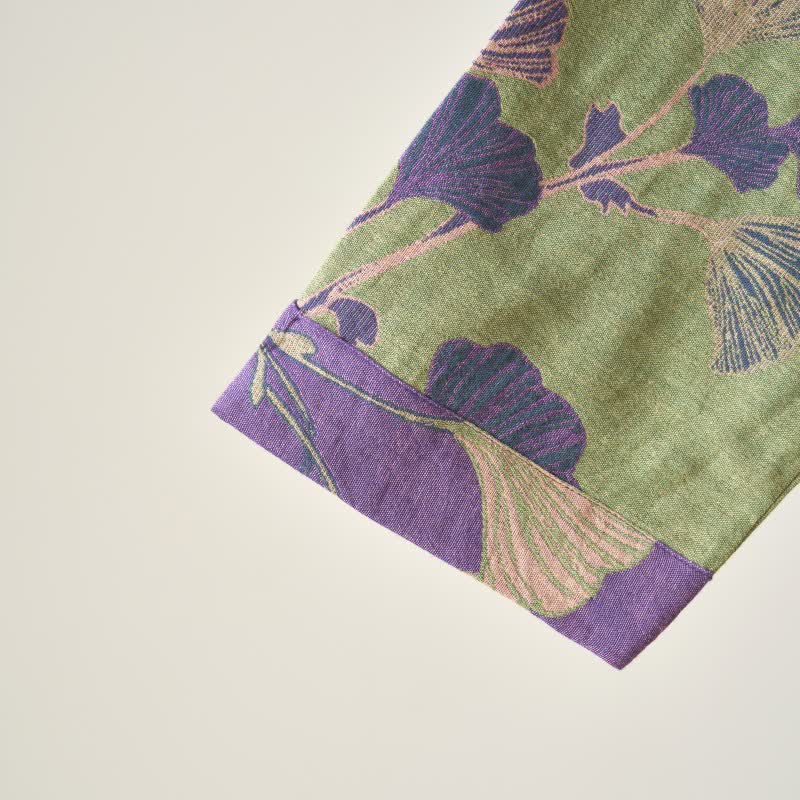 Ginkgo Leaf Hanfu Inspired Cotton Nightdress - image 11