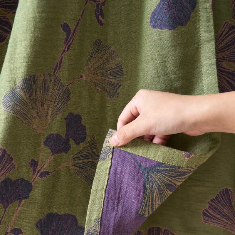 Ginkgo Leaf Hanfu Inspired Cotton Nightdress - image 10