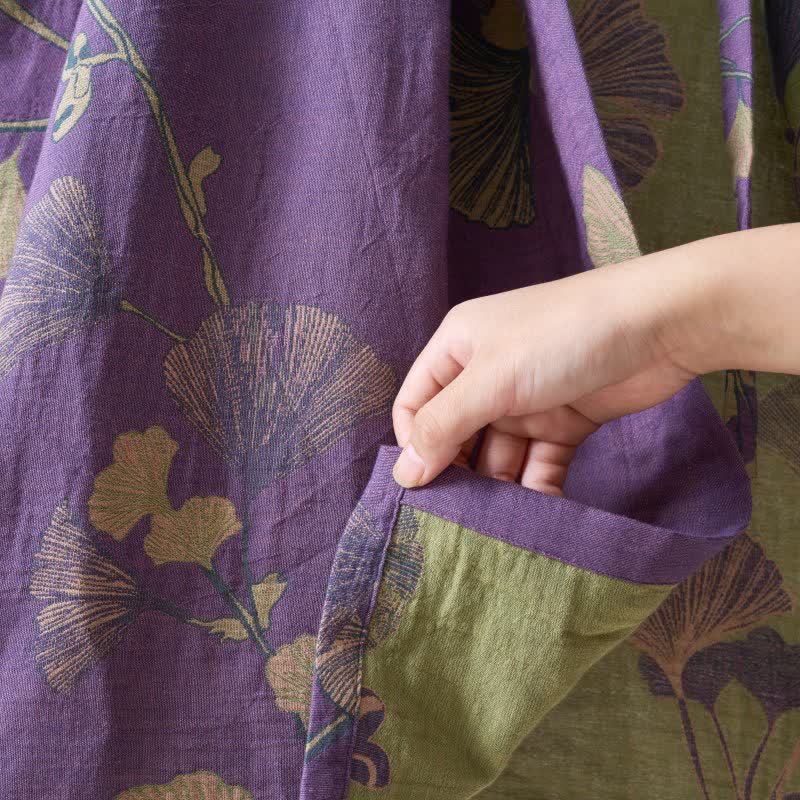 Ginkgo Leaf Hanfu Inspired Cotton Nightdress - image 22