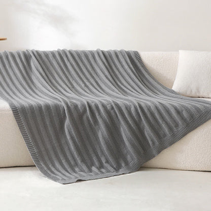 Ownkoti Solid Striped Textured Knitted Blanket - image 14