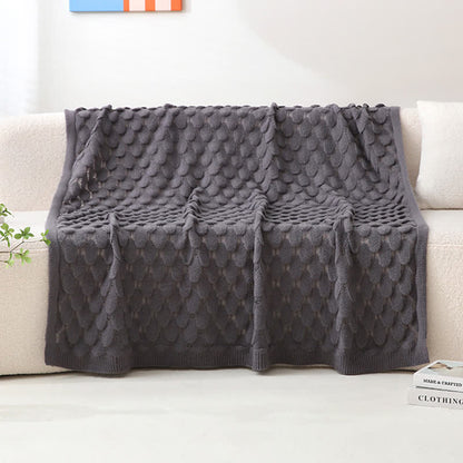 Ownkoti Solid Textured Knit Throw Blanket - Dark Grey - 51"W x 79"L - image 15