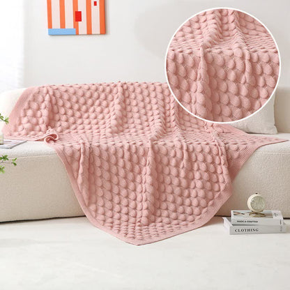 Ownkoti Solid Textured Knit Throw Blanket - image 2