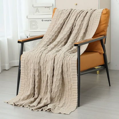 Ownkoti Solid Knot Textured Knit Throw Blanket - image 10