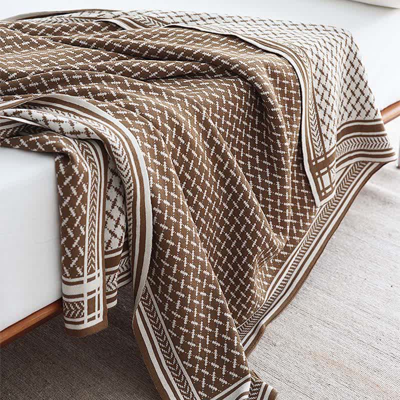 Ownkoti Nordic Style Knit Throw Blanket - Dark Brown - Blanket - 51"W x 86"L  - image 10