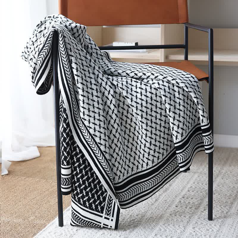 Ownkoti Nordic Style Knit Throw Blanket - Black - Blanket - 51"W x 86"L  - image 3