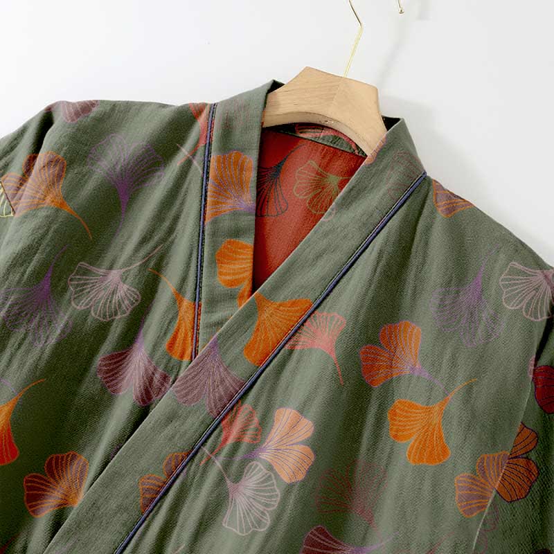 Ginkgo Cotton Gauze Kimono Loungewear Set - image 46