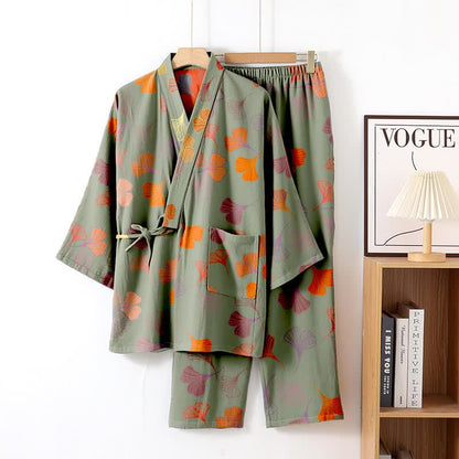 Ginkgo Cotton Gauze Kimono Loungewear Set - image 39