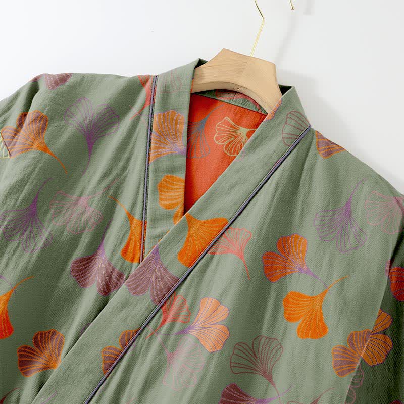 Ginkgo Cotton Gauze Kimono Loungewear Set - image 40
