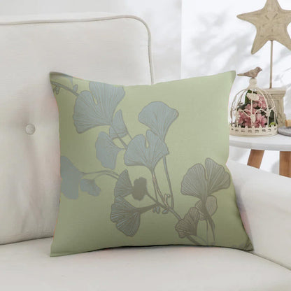 Ginkgo Leaf Cotton Jacquard Square Pillowcases(2PCS) - image 1