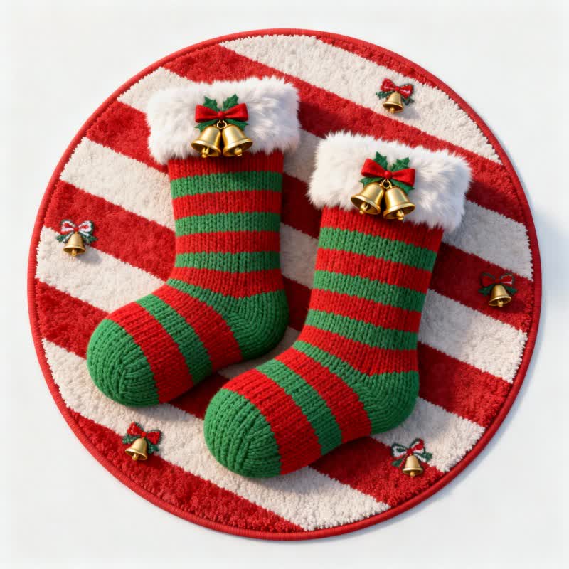 Ownkoti Christmas Stocking 3D Effect Rug - image 3