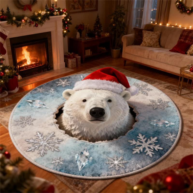 Ownkoti Christmas Inspires 3D Effect Rug - C - 55" x 55" - image 5