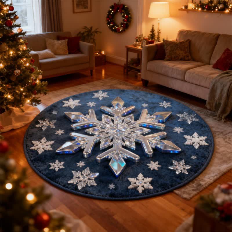 Ownkoti Christmas Inspires 3D Effect Rug - A - 55" x 55" - image 0