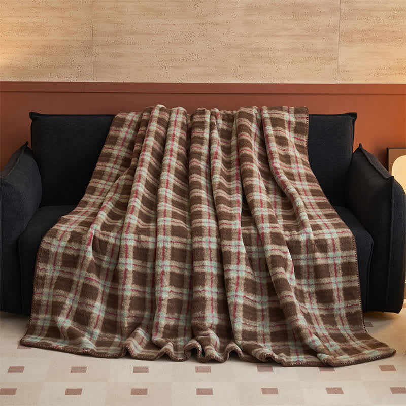 Ownkoti Classic Plaid Reversible Fleece Multi-Use Throw - image 25