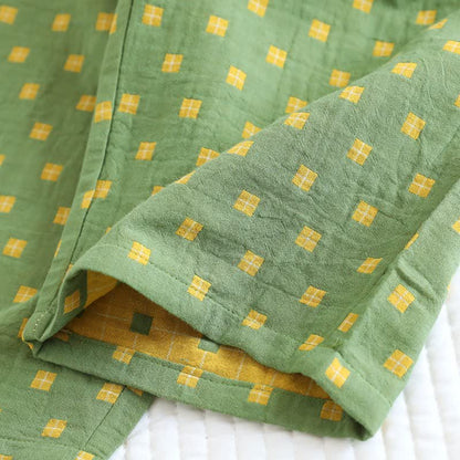 Ownkoti Grid Cotton Gauze Long Sleeves Loungewear - image 15