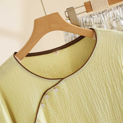 Ownkoti Oriental-inspired Leaf Cotton Loungewear - image 6