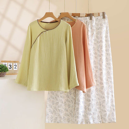 Ownkoti Oriental-inspired Leaf Cotton Loungewear - image 0